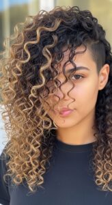 2. Side-Parted Curls