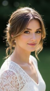 3. Low Loose Bun with Face-Framing Strands