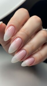 4. Milky Pink Ombre Nails