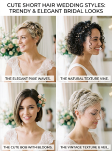 Cute Short Hair Wedding Styles: Trendy & Elegant Bridal Looks