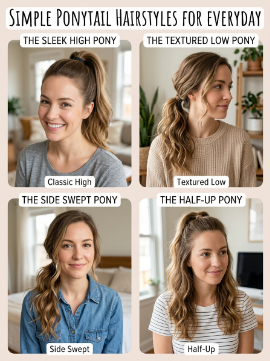Simple Ponytail Hairstyles for Everyday