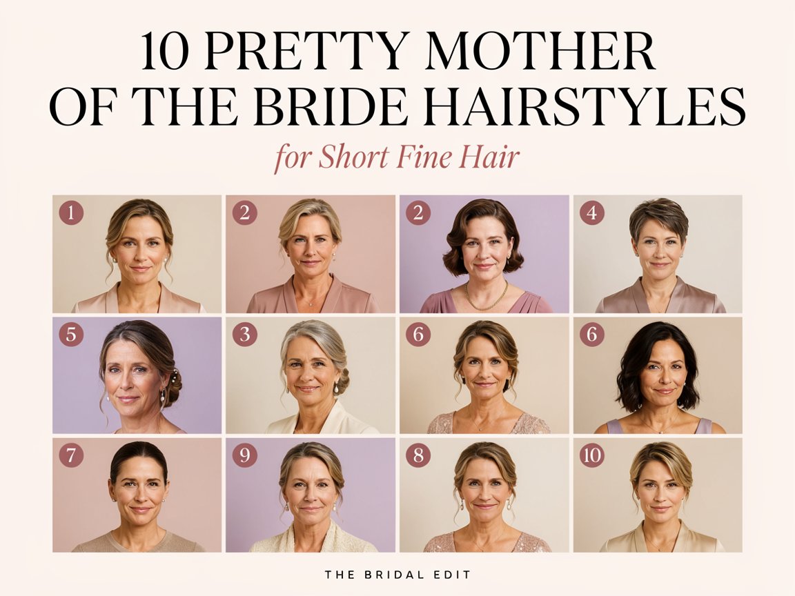 10 Pretty Mother of the Bride Hairstyles for Short Fine Hair