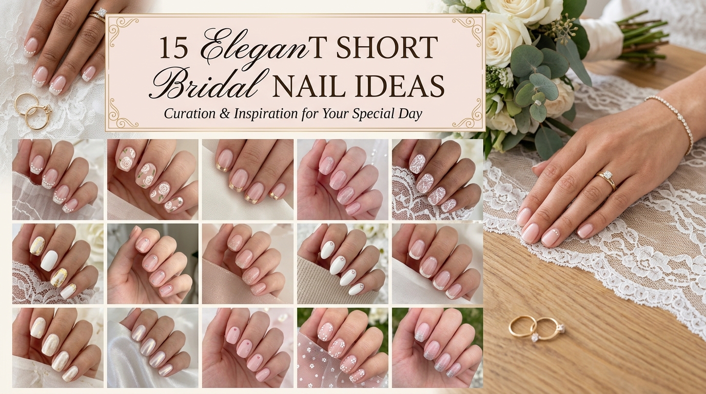 15 Elegant Short Bridal Nail