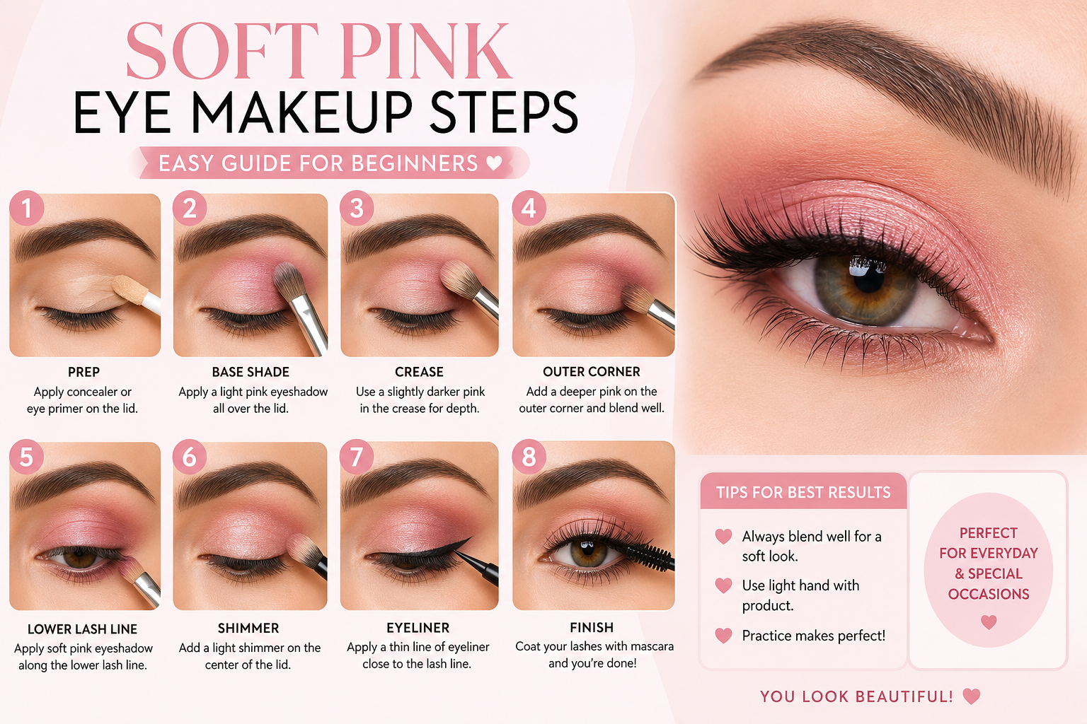 Soft Pink Eye Makeup Steps 2027