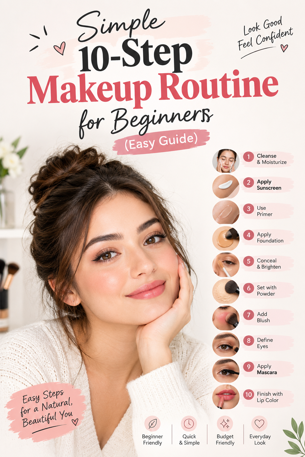 Simple 10-Step Makeup Routine for Beginners (Easy Guide)