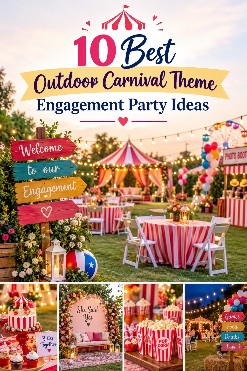 10 Best Outdoor Carnival Theme Engagement Party Ideas