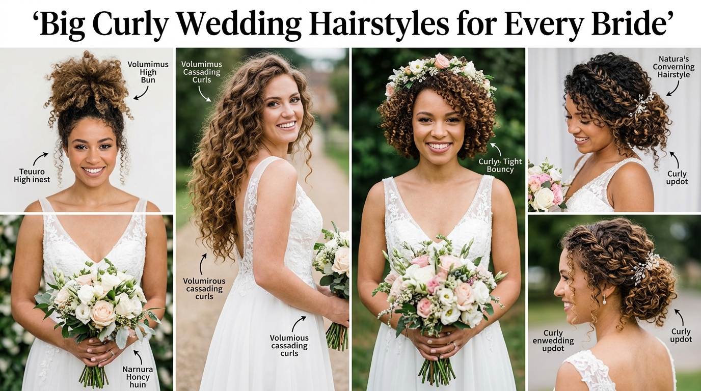 Big Curly Wedding Hairstyles for Every Bride
